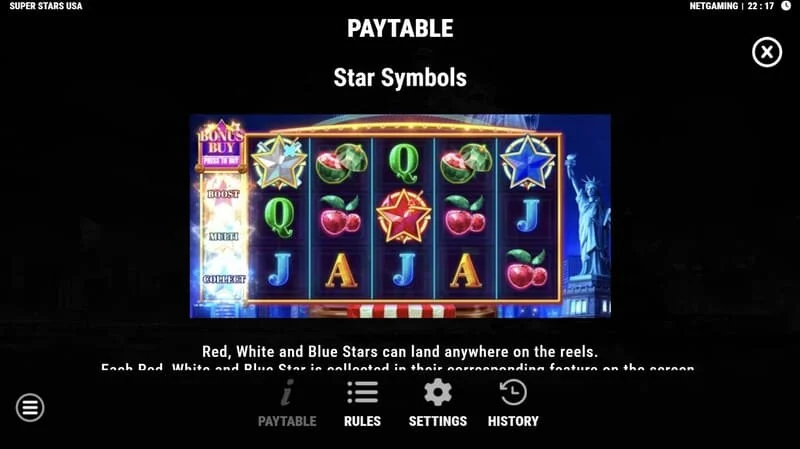 Super Stars USA – stjörnutákn í Hold & Win